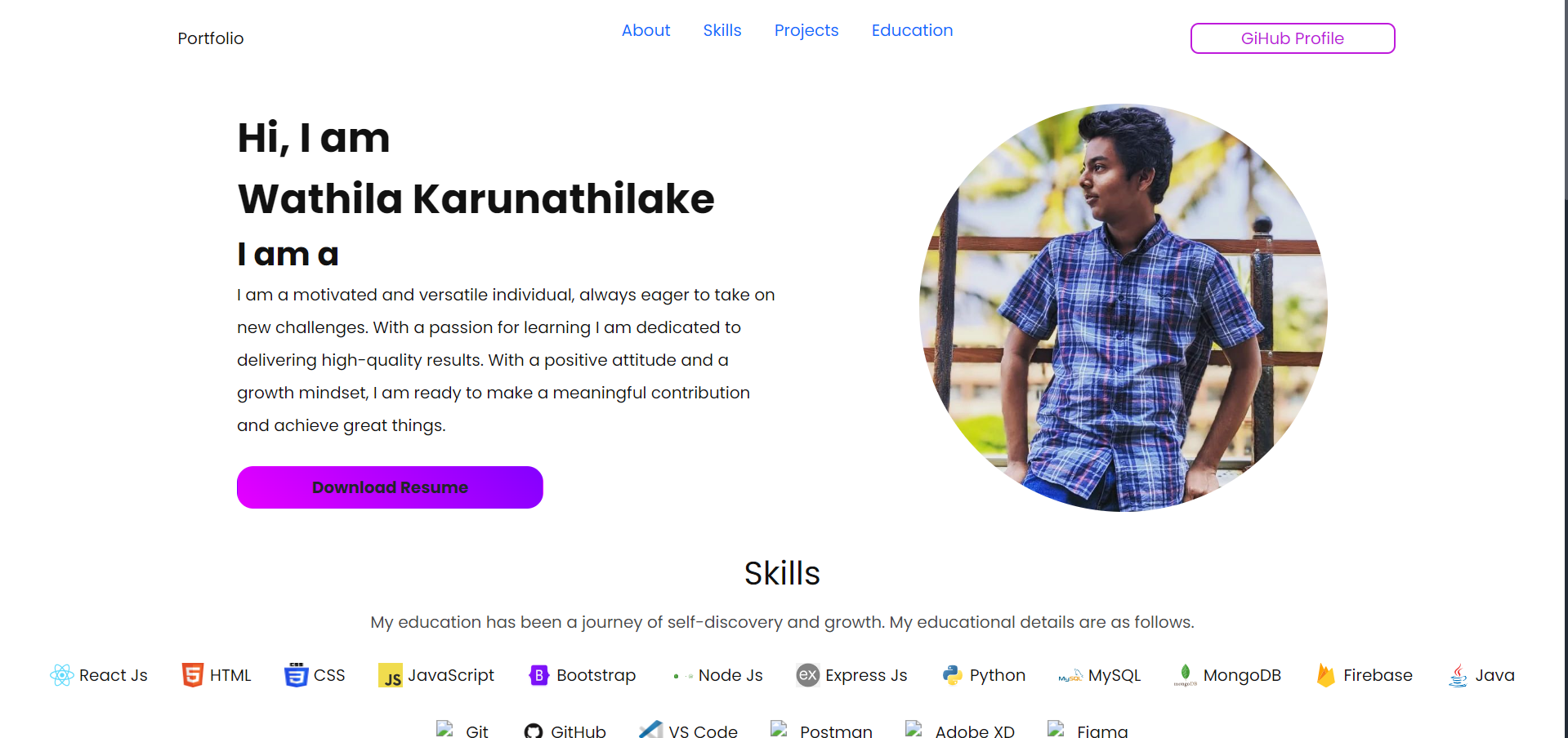 Portfolio wathila karunathilake